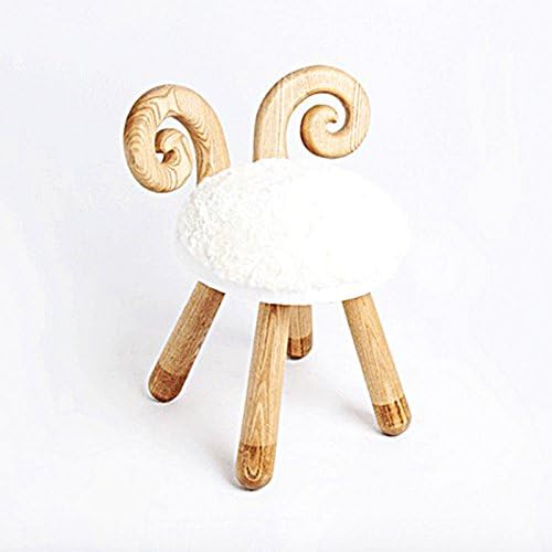Wooden Stools Foot stools Chairs Children'S Stools Perfect Gift With Cartoon Animal Pattern For Learning 1 Pack,Sheep