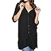 Produktbild Dasongff Damen Langarmshirt Seitenschlitz Rundhals Pullover Schulter Sweatshirt Einfarbig Tunika Tops Strickjacke Cardigan Hoodie Oberteil