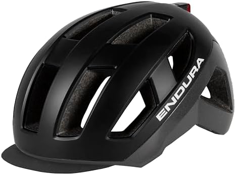 Endura Urban Luminite Ciclismo Casco per Uomo, Black, M-L