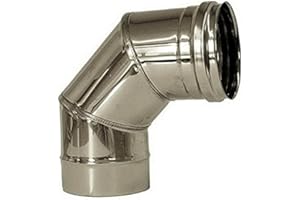 MBM Curva 90 canna fumaria DN 80 tubo acciaio inox 316