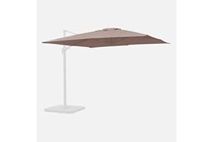 Alice's Garden sweeek - Lona Gris Pardo de Recambio para Sombrilla de jardín 3x3 m