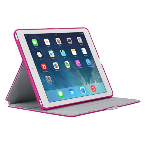 Speck StyleFolio Tablet Case Cover Schutzhülle mit eingebautem Stand für iPad Air 5th Generation – Fuchsia/Nickelgrau - 5