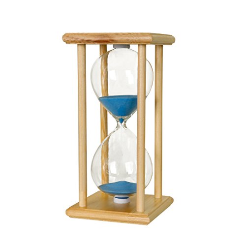 BOJIN 15 Minutes Sablier Inversé Classique Sable Bleu Incassable Sablier de Cuisine Accessoires pour Maison Bureau Cuisinières et Fours