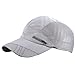 LUFA Sommer-Breathable Mesh-Baseballmütze Sport, schnelltrocknende Hüte für Männer hellgrau