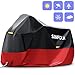 Produktbild Motorrad Abdeckplane Outdoor Roller Moped Abdeckung Winterfest Klein Faltgarage Fahrrad Motorradgarage Indoor Motorradabdeckung Wasserdicht Atmungsaktiv Schutzhülle (ROT Schwarz, XXL)