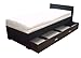 Produktbild Dreams4Home Boxspringbett 'Diego' schwarz mit Bettkasten, 90, 120, 140, 160x200cm, Hotelbett, Doppelbett, Ehebett inkl. Topper, Liegefläche:90x200;Topper Ausführung:Kaltschaum 90 x 200 cm