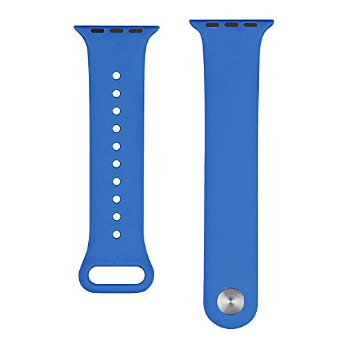 ZRO para Apple Watch Correa  Silicona Suave Reemplazo Sport Banda para 42mm iWatch Serie 3  Serie 2  Serie 1  Talla M L  Azul Real