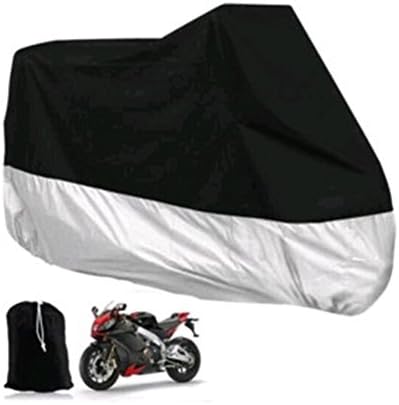 Waterproof Motorcycle Cover Heavy Duty Motorcycle Cover 180T Motorcycle Garage Black All Seasons Rollerabdeckung XXL