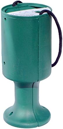 Round Handheld Plastic Charity Collection Box - Bottle Green
