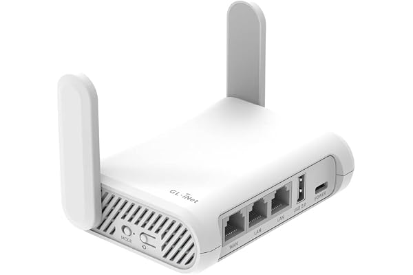 GL.iNet GL-SFT1200 Opal Travel Router, AC1200 Dual-Band Wi-Fi | AC1200 dual-band Wi-Fi, 3 gigabit ports, OpenWrt with OpenVPN and WireGuard, 30+ VPN services, pocket 145g