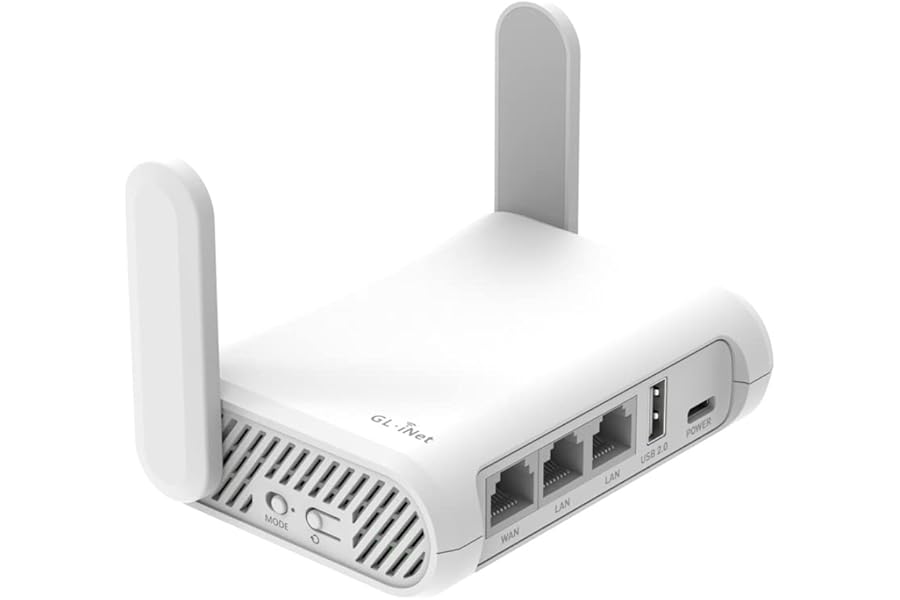 GL.iNet GL-SFT1200 (Opal) Portable Wifi Router for Travel, Wireless Access Point, Pocket Wifi 5 Abroad, Secure Vpn Router, Mobile Wireless Routers for Modem, Mini Routers for Hotel, Plane, Openwrt