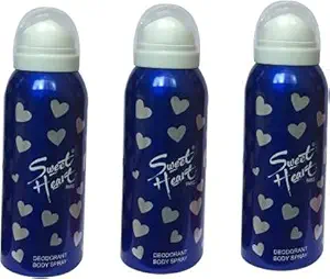 Sweet Heart Blue Deodorant Spray 100ML - For Women (3PC)