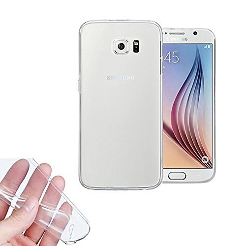 TBOC Pack  Funda de Gel TPU Transparente   Protector Pantalla Vidrio Templado para Samsung Galaxy S6 G920  Funda de Silicona Ultrafina y Flexible  Protector de pantalla Resistente a Golpes  Ca  das y Ara  azos 