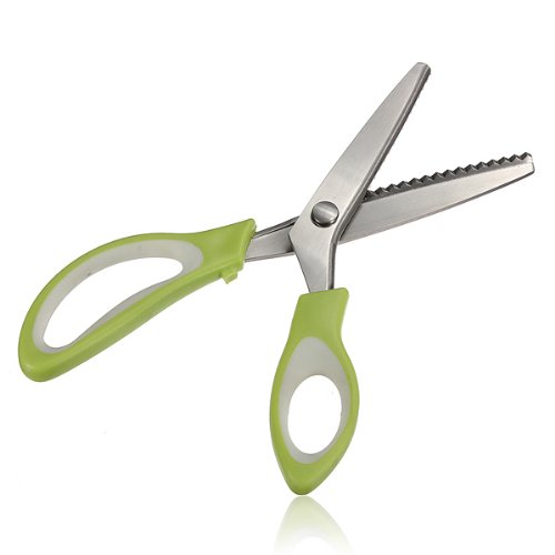 Baban Tijeras 5MM Tri  ngulo Dentado pa  o Tijeras Tijeras Tijera Dental Material de la Manija ABS   Acero Inoxidable