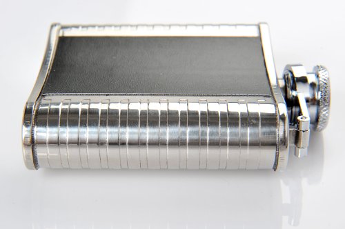 Monumentum Flachmann aus Edelstahl Black-Silver 3 oz. (90 ml), Schraubverschlussdeckel, Farbe Schwarz-Silber (1851 DE) - 4