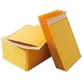 LIIT 25pcs A4 25cm X 35cm Kraft Paper Bubble Envelopes Bags Padded Mailers Shipping Envelopes Self Seal for Packaging Gold