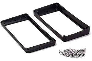 Senmubery 2 StüCke Schwarz Gebogen Humbucker Pickups Rahmen Montage Ringe für Elektor Gitarre