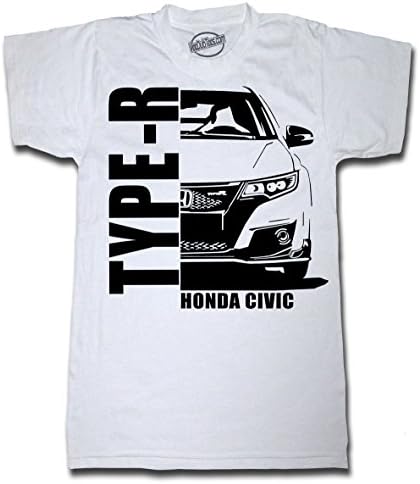 Honda Type-R T-Shirt Men's Size Small - XXL (XX-Large, White)