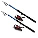 Produktbild Angelset 2x Teleskoprute 2,7m + 2x Angelrolle 500er Serie Angelsatz Angel Rolle Sehne