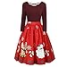 Produktbild Luckycat Damenmode Langarm Plus Size Print Print Criss Cross Partykleid Abendkleider Cocktailkleid Partykleider Blusenkleid Mode 2018