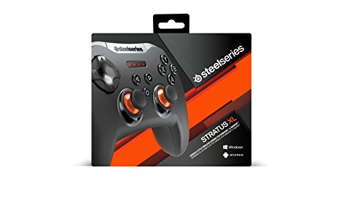 SteelSeries Stratus XL - Controlador de juegos inal  mbrico  Bluetooth  14 botones   Windows Android   Samsung Gear VR HTC Vive Oculus   negro
