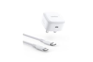 UGREEN 20W Charger Type C, PD Fast Charging Adapter with Lightning Cable 1M | Mobile Phone Charge Wall Plug, Smart Safe Protection, Compact Travel Adapter Compatible for Apple, Galaxy, iPad