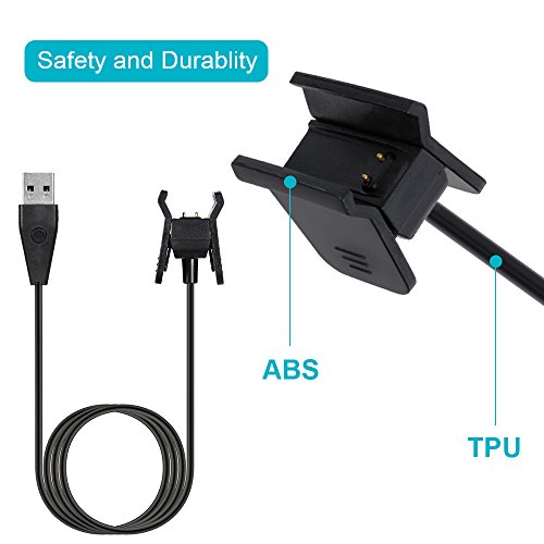 Rovtop Fitbit Alta HR Fil de Charge C  ble de Charge Deux Chargeur Remplacement USB S appliquer    un Suiveur de Musculation de Fitbit Alta HR   Seulement Compatible Avec Fitbit Alta HR 