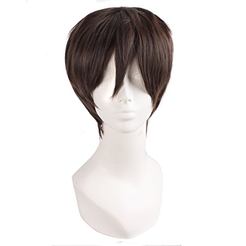 MapofBeauty 10"/25cm Brown Short Hair Short Paragraph Male Cosplay Wigs