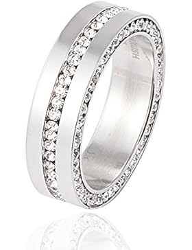 Ring Rush Edelstahl Ringe Damen strass frauen Schmuck silber gold ring Stein breite Breite Massive Rose