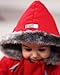 The Essential One - Red Quilted Fur Trim Pramsuit - EO182 - Newborn