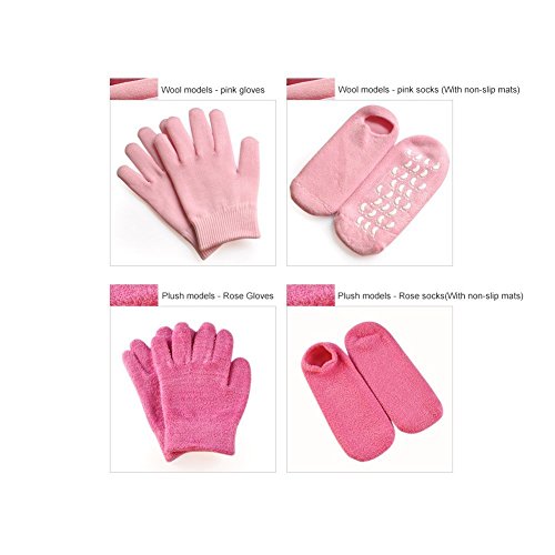 1 Paar Unisex SPA Gel Feuchtigkeitsspendende weich und geschmeidig Handschuhe/ Gel Handschuhe, Magische Unisex Kosmetikerin erweichen Whitening feuchtigkeitsspendende Behandlung Hautpflege Gel Handschuhe(Rosa) - 2