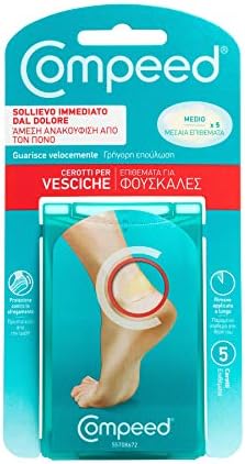 COMPEED Cerotti per vesciche, a lunga durata e guarigione veloce - Per vesciche medie o grandi, 5 Cerotti