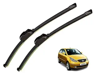 Auto Hub Car Wiper Blades for Tata Indica V2 - Set of 2 Pcs (D-24,P-16)