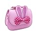 Produktbild FENICAL Kinder kleine Mädchen Ostern Kaninchen Hase Ohren Leder Crossbody Handtasche Tasche Mini Handtaschen Umhängetaschen Umhängetasche für Kinder Kleinkind Baby Mädchen (Pink)