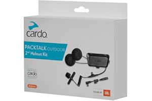 Cardo KIT 2eme caque PACKTALK Outdoor - Système de Communication idéal pour Le Ski, Le Snowboard et Le Cyclisme, 2024