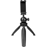Ayex Pocket M2T Mini Masa&uuml;st&uuml; Tripod + Telefon Tutucu | 19cm Y&uuml;kseklik Ayarı, 2,5kg Taşıma Kapasitesi, 360&deg; D&ouml;ner Kafa, Kamer