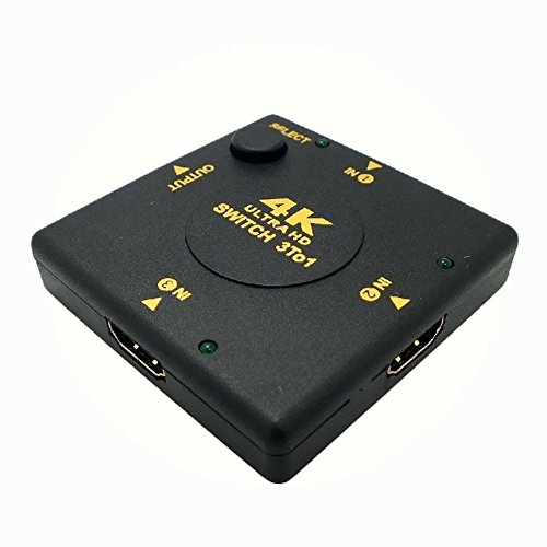 ULTRA HD HDMI Switch - 3 Port Umschalter | 3 x IN / 1 x OUT | Dolby True HD | intelligenter Switch - automatische und manuelle Umschaltung