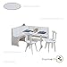 Produktbild Eckbank Gruppe mit Tisch Bank und 2 Stühle weiß Kiefer massiv