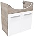 Produktbild FACKELMANN 82503 Waschtischunterschrank, Holz, graueiche/weiß, Single, 35 x 62,5 x 64 cm