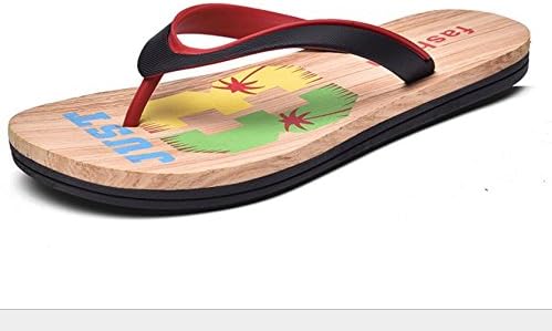 wdxie Men's Flip-Flops Beach Sandals for Male Slip-on Summer Sports Light Non-slip Water-proof Slippers, 001, UK 9/EU 43