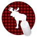 Produktbild LOONY Mouse Mat Pad-Red Buffalo Check & White Moose Gift PC Computer