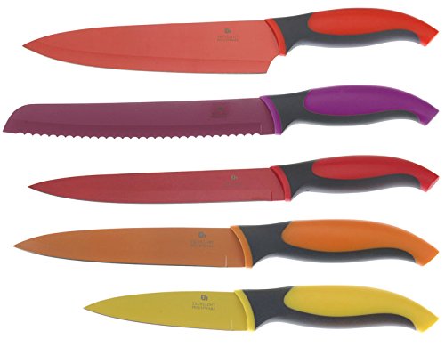 Messer Set mit farbigen Klingen im Acryl Messerblock - 2