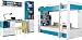 Produktbild Hochbett/Etagenbett Zusammensetzung Mobi System 19. Kinder/Kinder Möbel Set. Etagenbett (Matratze nicht im Lieferumfang enthalten), Schreibtisch, wandhängend Regal, freistehend Display Einheit.