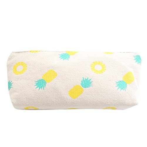 VENMO Bolsa para Lápices de lona del Estuche Escolar Patrón de Frutos Para Escolar Papelería Escuela (amarillo)
