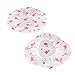 Clear Pink Flower Hair Shower Bath Spa Cap Waterproof Women