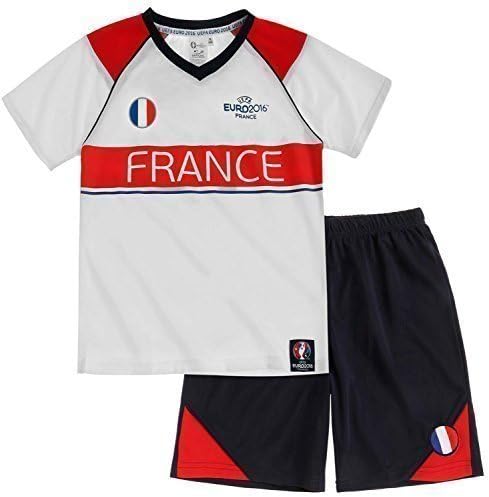 Boys Official UEFA EURO 2016 FRANCE Top & Shorts Football Set sizes from 4 to 10 Years