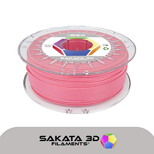 SAKATA 3D - 1Kg de Filamento PLA3D850 1.75MM, Ingeo Biopolymer 3D850 para impresoras y pluma 3D. Fabricado en España (Rosa)