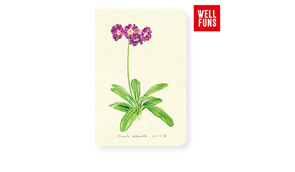 Wellfuns 文坊植物手绘高山野花系列精装锁线手账本记事本美花报春笔记本速写 Amazon Co Uk 文坊wellfuns Books