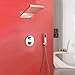 Produktbild TQ Zeitgenössisch Wandmontage Wasserfall/Thermostatische / Regendusche/Handdusche Inklusive with Messingventil Zwei Griffe Drei Löcher