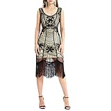 Kanpola Kleider Damen Elegant - Frauen Vintage Sommerkleid Hochzeit Strand Pailletten Party Spitze Kleid Abendkleider Cocktailkleid Partykleid (B4-23-Gold, 38)